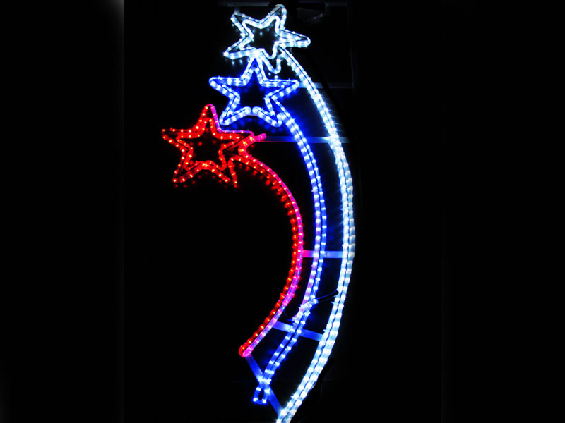 Консольная иллюминация "Звезда триколор" 1500 х 890 мм купить оптом в Москве 