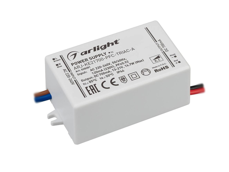 Блок питания ARJ-KE21700-PFC-TRIAC-A (15W, 700mA) купить оптом в Москве 