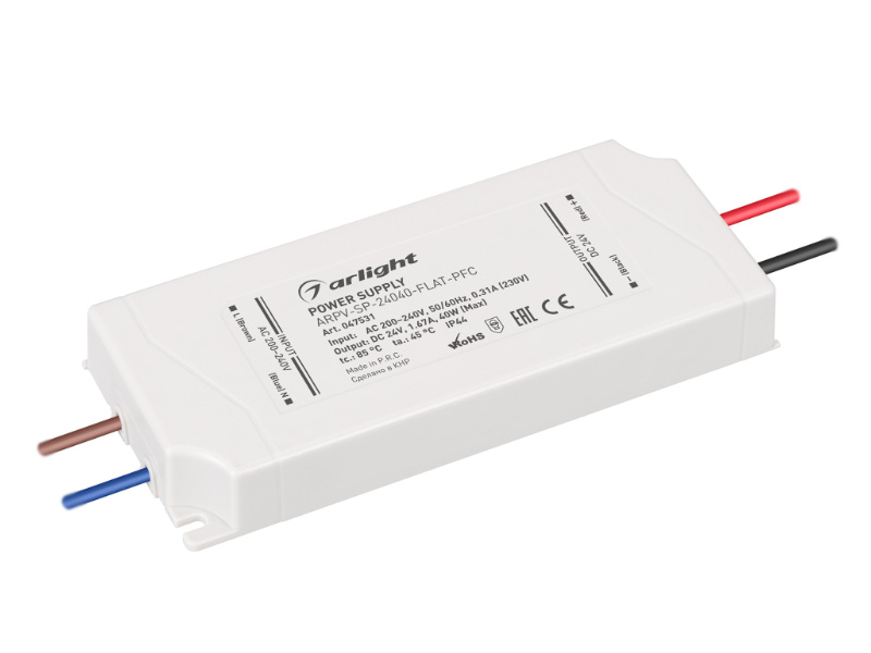 Блок питания ARPV-SP-040-FLAT-PFC купить оптом в Москве 