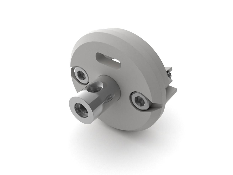 Заглушка ROUND-D30-DUAL с втулкой и отверстием купить оптом в Москве 