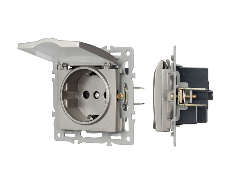 Купить Механизм розетки влагозащищенный SCT-MCP-PL-GR (250V, 16A) 
