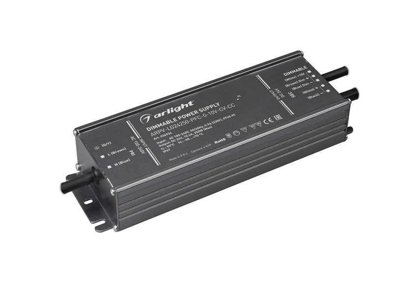 Блок питания ARPV-LG250-PFC-0-10V-CV-CC купить оптом в Москве 