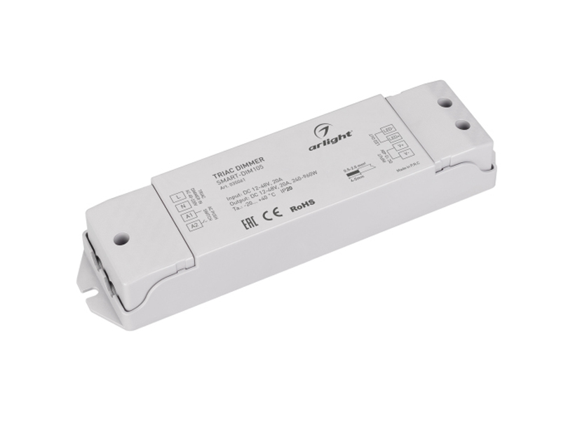 Диммер SMART-DIM105 (12-48V, 20A, TRIAC) купить оптом в Москве 