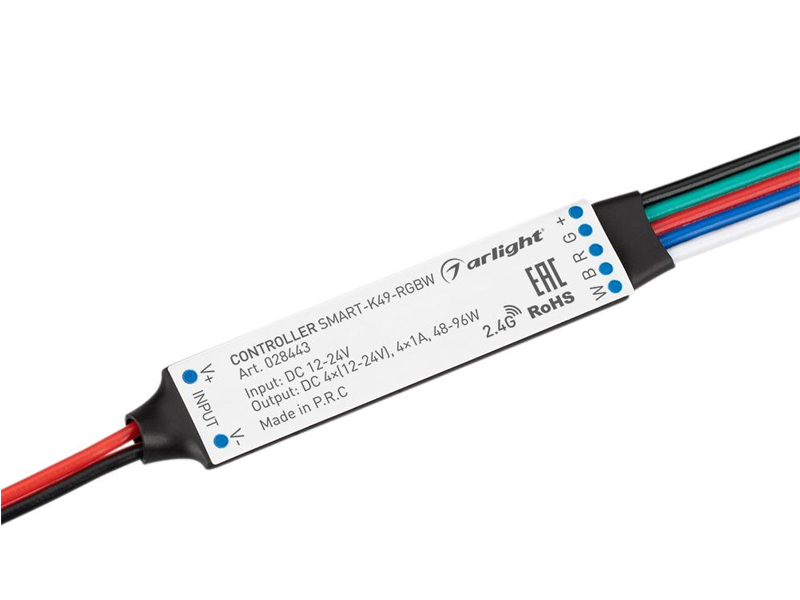 Купить Контроллер SMART-K49-RGBW (12-24V, 4x1A, 2.4G) 