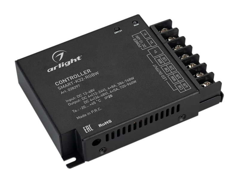 Купить Контроллер SMART-K32-RGBW (12-48V, 4x8A, 2.4G) 