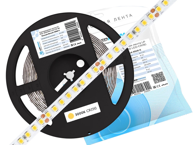 Купить Светодиодная лента LP IP22 2835/160 LED CRI90 