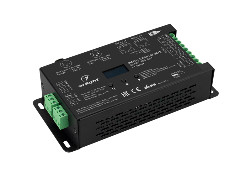 Декодер SMART-K55-DMX (12-24V, 5x6A, XLR3) купить оптом в Москве 