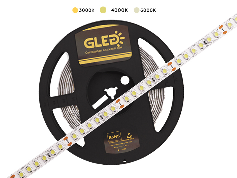 Купить Светодиодная лента GLed IP22 2835/120 LED 