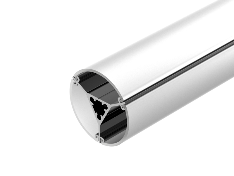 Профиль ROUND-D36-360-2500 ANOD BLACK купить оптом в Москве 