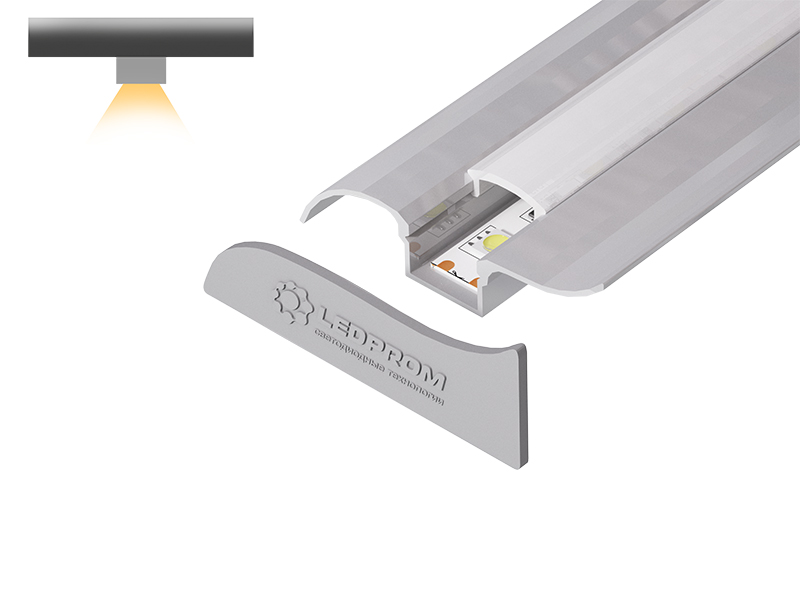 Профиль алюминиевый LP 1650 (плинтус) купить оптом в Москве 