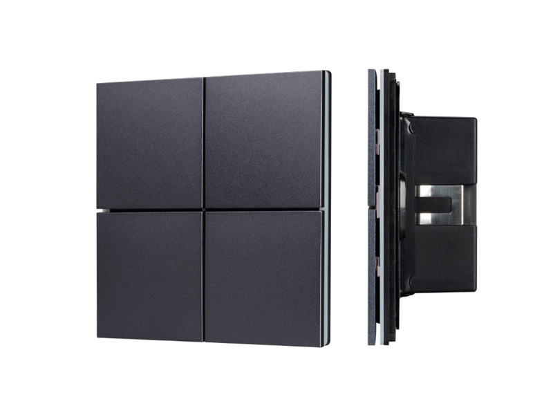 Купить INTELLIGENT ARLIGHT Кнопочная панель KNX-304-23-IN Black (BUS, Frameless) 