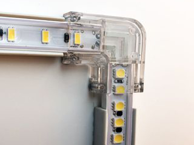 Купить Коннектор угловой для ленты ARL-50000PV (15.5x6mm) прозрачный 