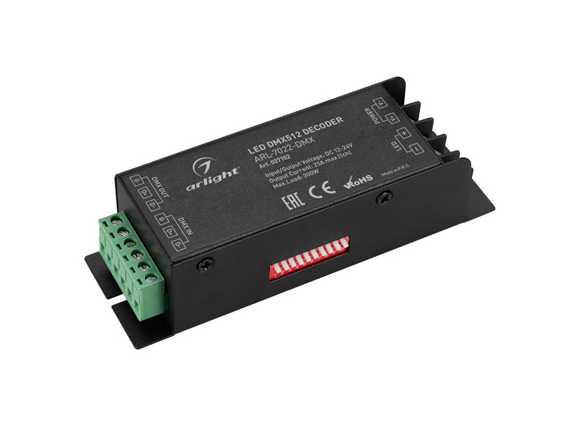 Декодер ARL-7022-DMX (12-24V, 1x25A, DMX512) купить оптом в Москве 