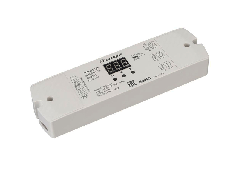 Конвертер SMART-K25-DMX512 (230V, 2x1A, TRIAC) купить оптом в Москве 