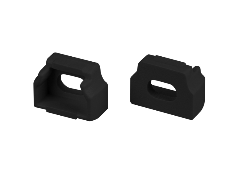 Заглушка СEIL-S12-SHADOW-20-SIDE BLACK с отверстием купить оптом в Москве 