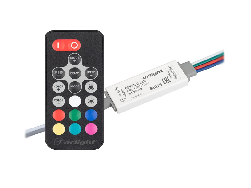 Купить Контроллер ARL-FINE-RGB Black (5-24V, 3x2A, RF ПДУ 18кн) 