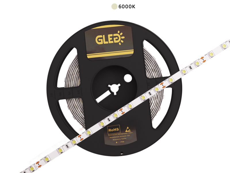 Купить Светодиодная лента GLed IP22 3528/120 LED 5 mm 