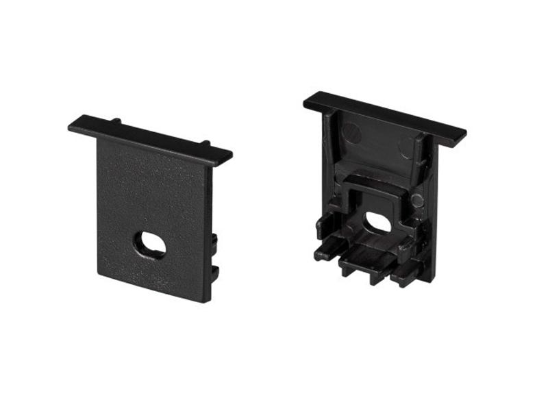 Заглушка SL-COMFORT-1722-F BLACK c отверстием купить оптом в Москве 