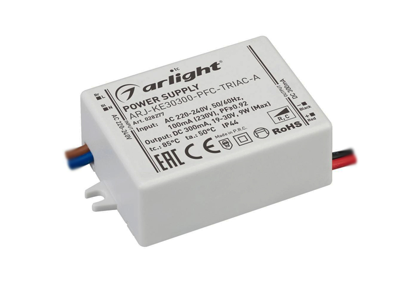 Блок питания ARJ-KE30300-PFC-TRIAC-A (9W, 300mA) купить оптом в Москве 