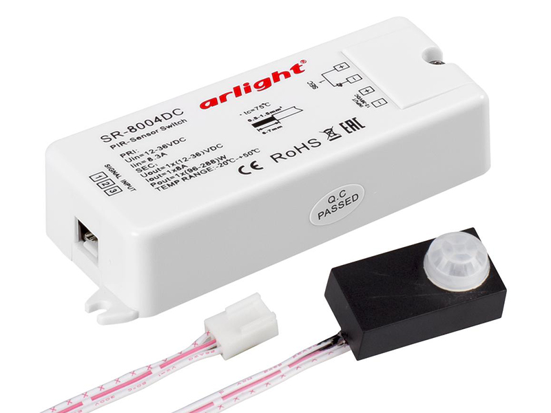 Купить Датчик SR-8004-DC black (12-36V, 96-288W, PIR-Sensor) 