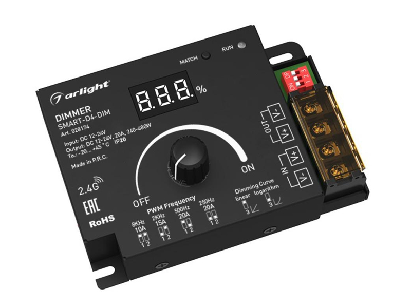 Диммер SMART-D4-DIM (12-24V, 1x20A. 2.4G) купить оптом в Москве 