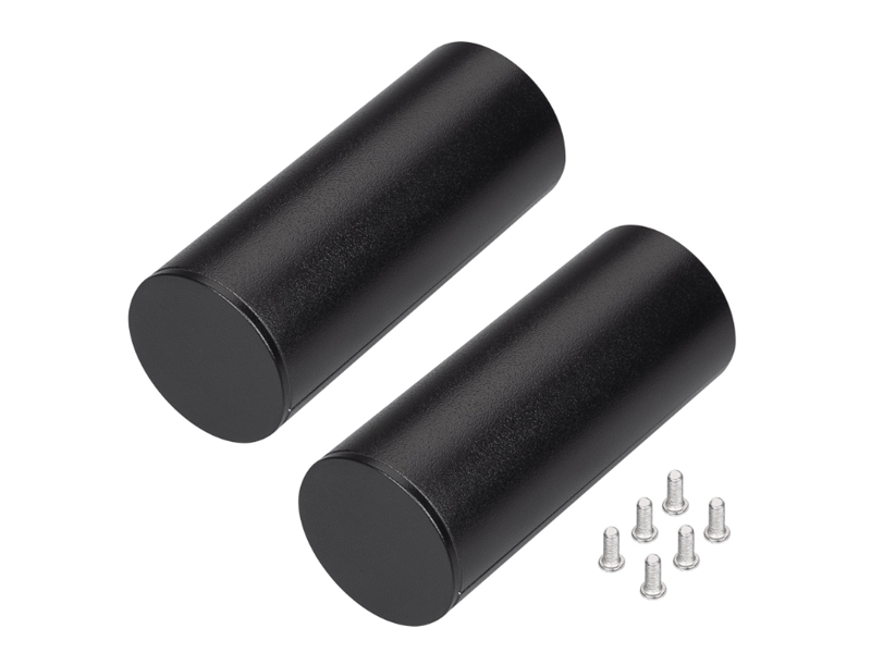 Заглушка ROUND-D36-360 BLACK с отверстием купить оптом в Москве 