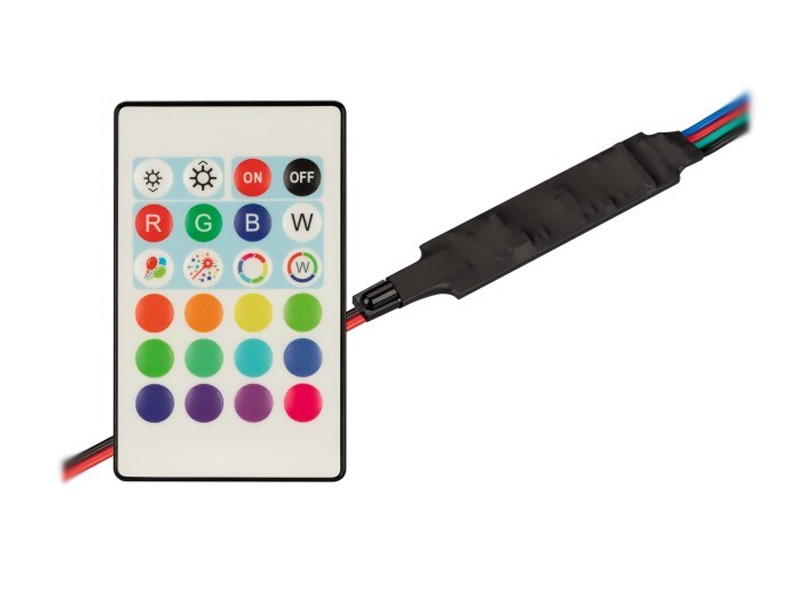 Купить Контроллер SMART-MINI-RGB-SET (12-24V, 3x1.5A, ПДУ 24кн, IR) 