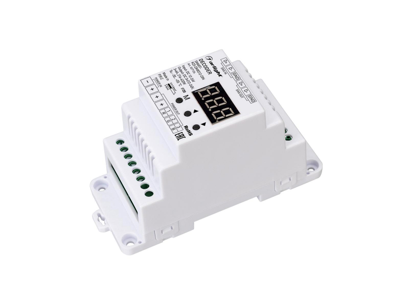 Декодер SMART-K23-DMX512-DIN (12-24V, 3x6A) купить оптом в Москве 