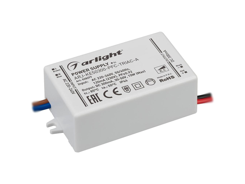 Блок питания ARJ-KE50300-PFC-TRIAC-A (15W, 300mA) купить оптом в Москве 