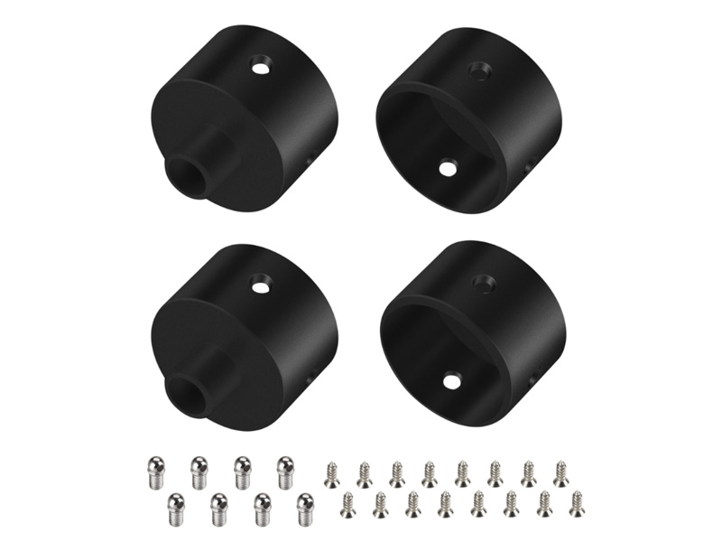 Заглушка WPH-FLEX-D22-360deg BLACK ALU с отверстием купить оптом в Москве 