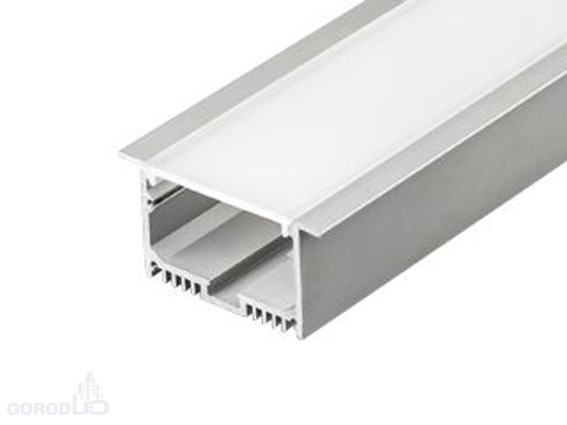 Профиль с экраном SL-LINIA62-F-2500 ANOD+OPAL купить оптом в Москве 