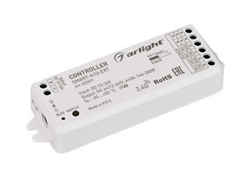 Контроллер SMART-K13-SYNC (12-24V, 4x3A, 2.4G) Купить Контроллер SMART-K13-SYNC (12-24V, 4x3A, 2.4G)