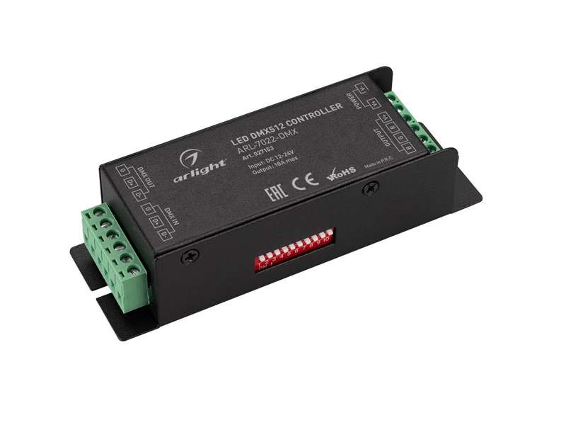 Декодер ARL-7022-DMX (12-24V, 3x6A, DMX512) купить оптом в Москве 