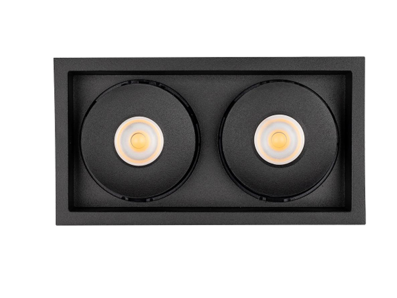 Купить светильник cl-simple-s148x80-2x9w (черная вставка, 45 deg)
