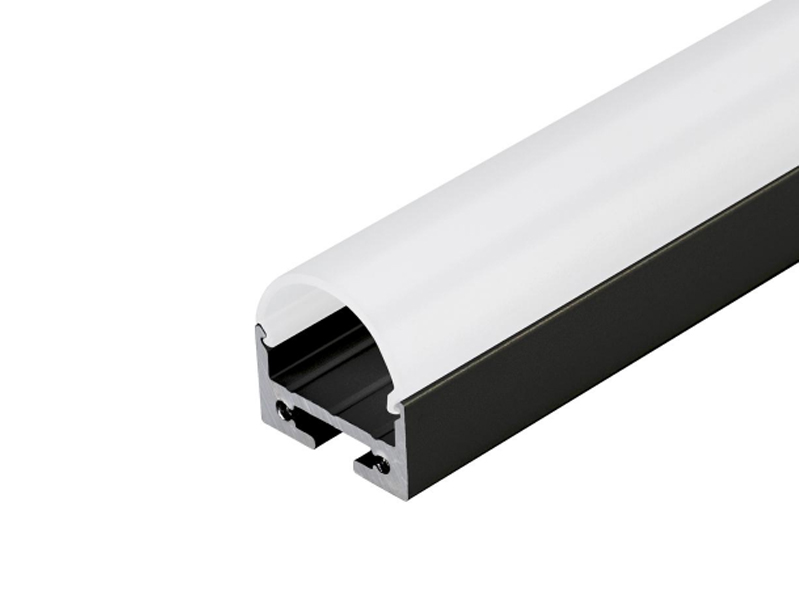 Профиль с экраном SL-LINE-2011M-2500 BLACK+OPAL ROUND купить оптом в Москве 