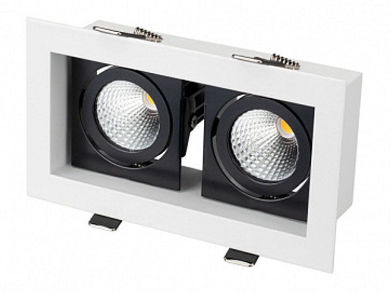 Купить светильник cl-kardan-s180x102-2x9w (wh-bk, 38 deg)