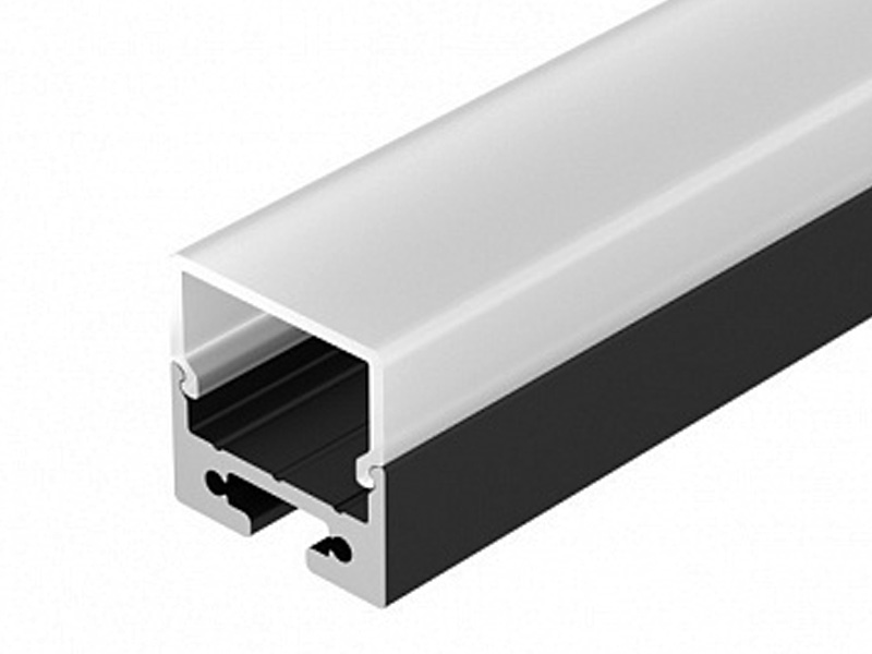 Профиль с экраном SL-LINE-2011M-2500 BLACK+OPAL SQUARE купить оптом в Москве 