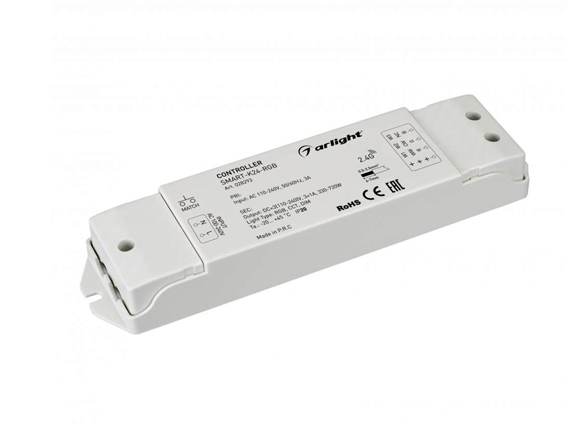 Купить Контроллер SMART-K24-RGB (230V, 3x1A, 2.4G) 