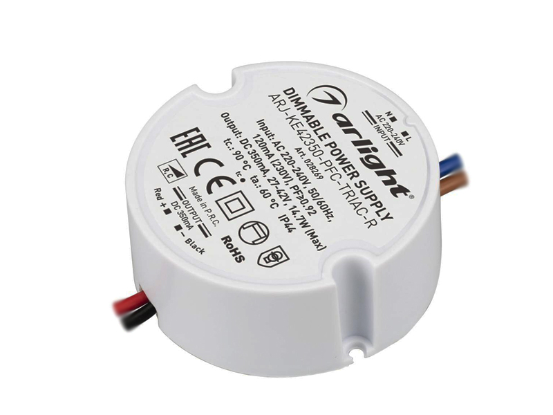 Блок питания ARJ-KE42350-PFC-TRIAC-R (15W, 350mA) купить оптом в Москве 