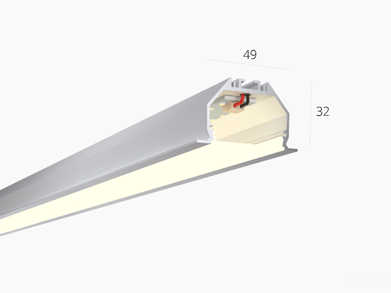 Купить линейный встраиваемый светильник «ledprom» 49/32 625 мм