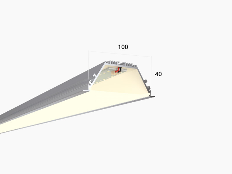 Купить линейный встраиваемый светильник «ledprom» 100/40 1250 мм